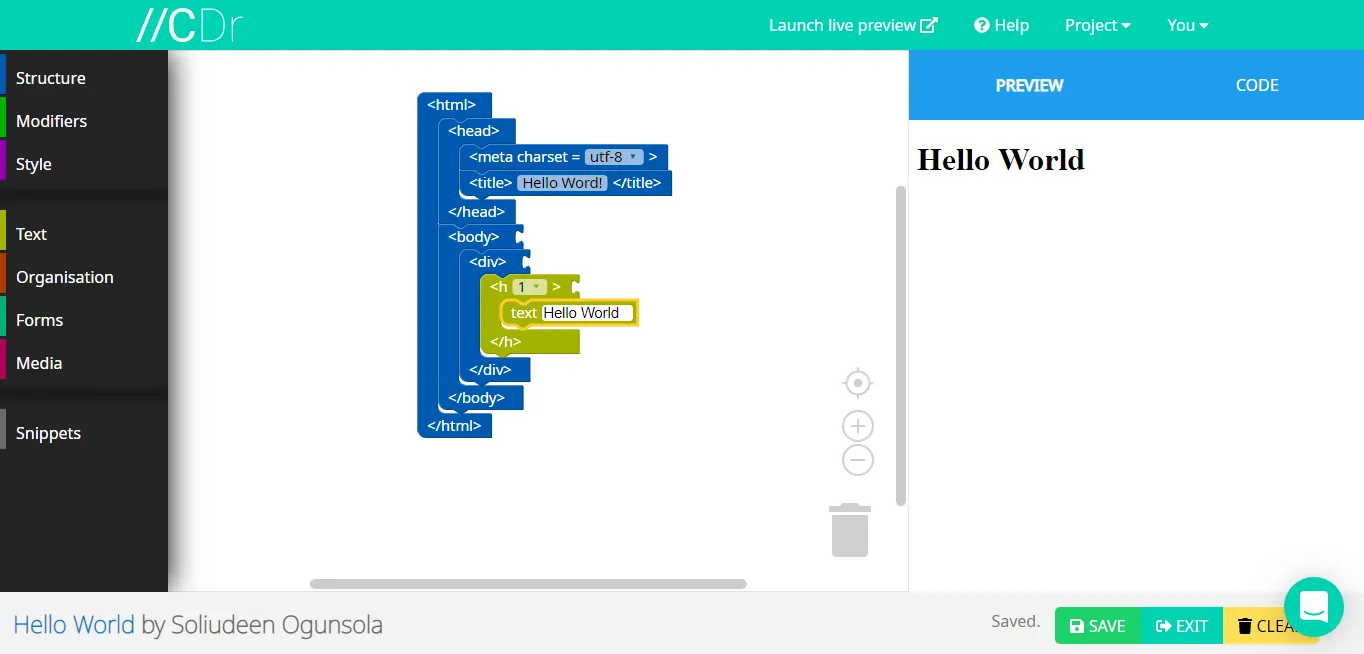 changing text content on codedragon